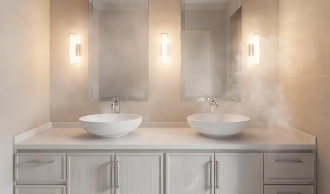 Bathroom vanity with Caesarstone surface